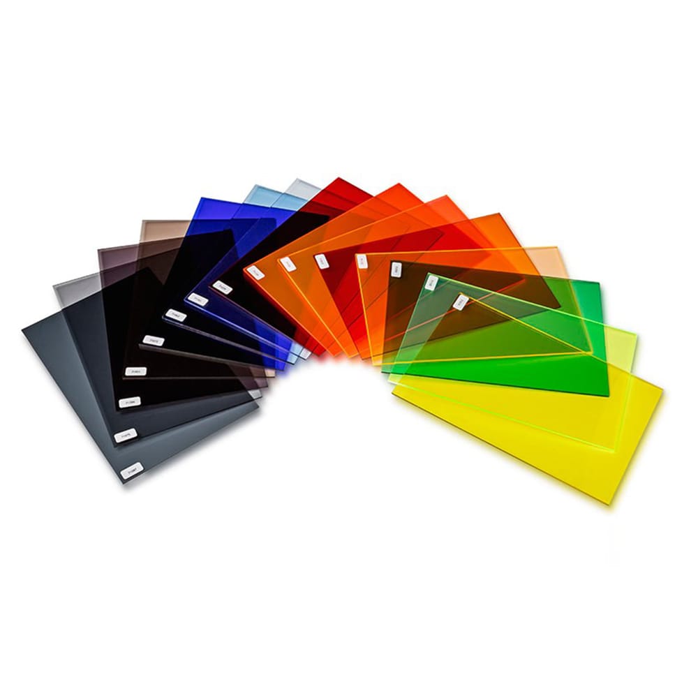 Transparante acrylaat kleuren