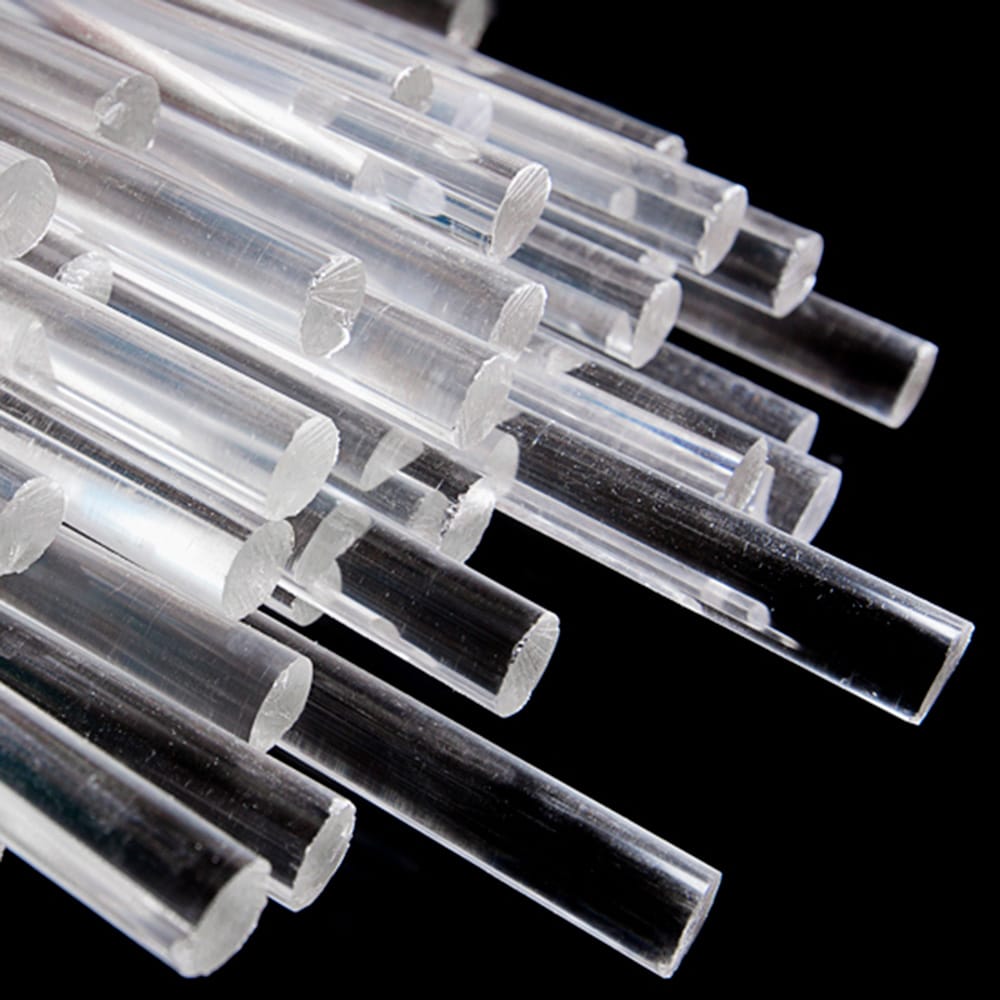 Gegoten (GS) acrylaat rondstaf helder